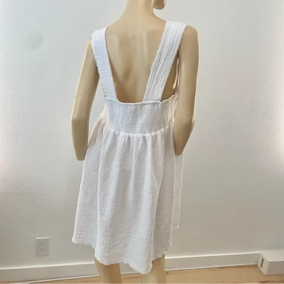 Natural Life-  White Gauze Textured Midi Sundress- L - Picture 4 of 14